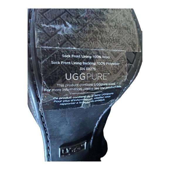 UGG PURE Leather Ankle Boots Women's US 9 100% Wool Sock Lining Heel - Picture 8 of 10